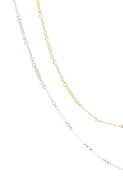 Shop Argento Vivo Two-tone Mirror Multistrand Necklace In Gold/ Silver
