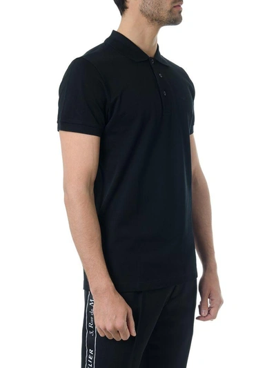 Shop Dior Black Classic Polo Shirt In Cotton