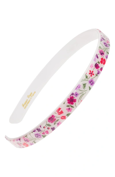 Shop France Luxe Skinny Headband In Piccadilly Purple/ Pink