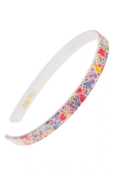 Shop France Luxe Skinny Headband In Piccadilly Lime/ Pink