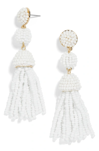 Shop Baublebar New Mini Granita Tassel Earrings In White