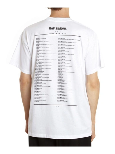 Shop Raf Simons Tour Cotton T-shirt In Bianco