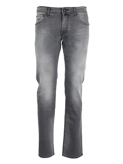 Shop Jacob Cohen Classic Fitted Jeans In Grigio