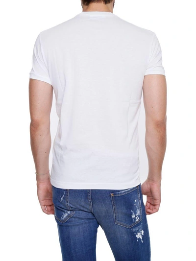 Shop Dsquared2 Cotton Blend Polo Shirt In Biancobianco