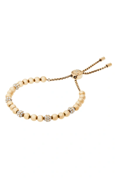 Shop Michael Kors Beaded Bracelet In Gold