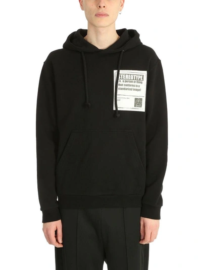 Shop Maison Margiela Black Cotton Stereotype Sweatshirt