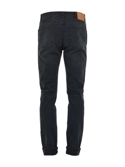 Shop Gucci Jeans With Web Detail In Black