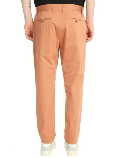 Shop Maison Margiela Nude Cotton Pants In Rose-pink