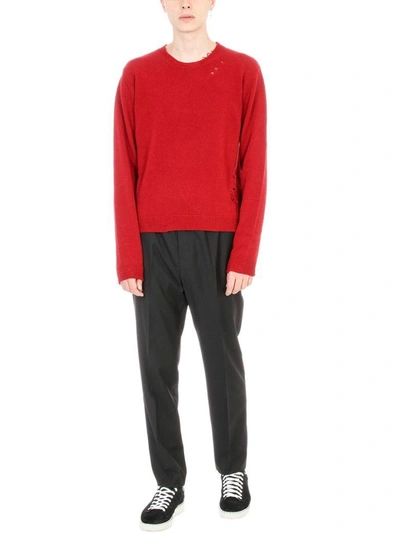Shop Golden Goose Roberto Sweater In Red Cotton