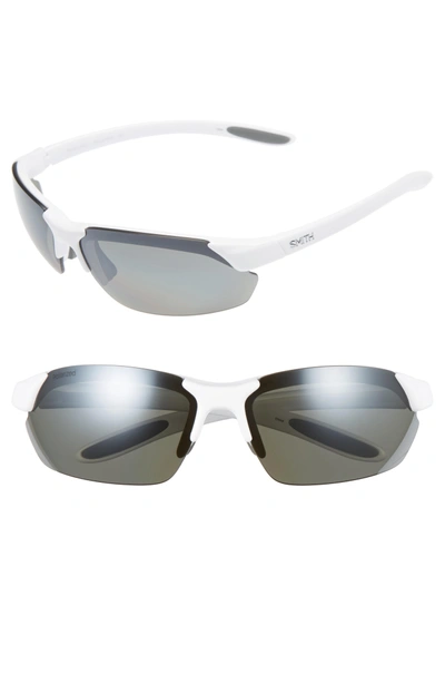 Shop Smith Parallel Max 69mm Polarized Sunglasses - White