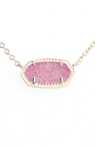 Shop Kendra Scott Elisa Pendant Necklace In Violet Drusy/ Gold
