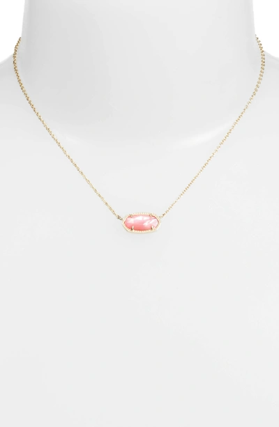 Shop Kendra Scott Elisa Pendant Necklace In Blush Dyed Ivory Mop/ Gold
