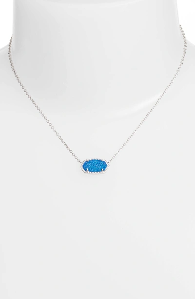 Shop Kendra Scott Elisa Pendant Necklace In Cobalt Drusy/ Gold