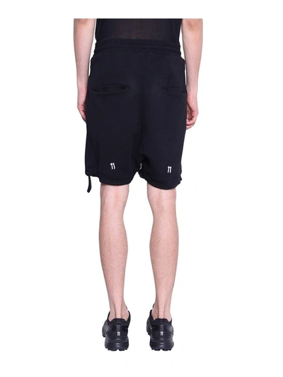 Shop 11 By Boris Bidjan Saberi Low Crotch Cotton Shorts In Nero