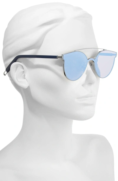 Shop Gentle Monster Trick Of The Light 60mm Shield Sunglasses - Blue Mirror