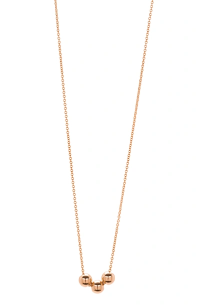 Shop Gorjana Newport Beaded Necklace In Rose Gold