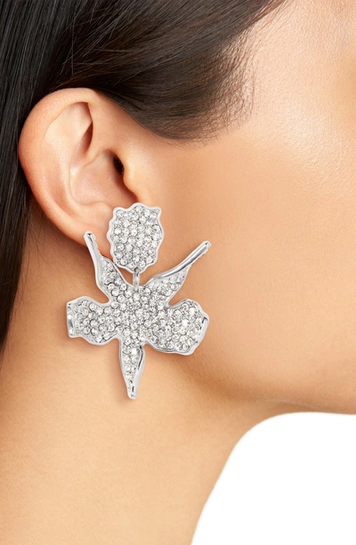 Shop Lele Sadoughi Allover Crystal Lily Earrings