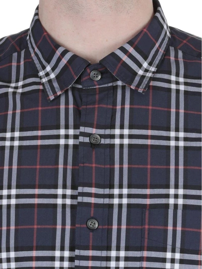 Shop Burberry Alexander Shirt In Navy