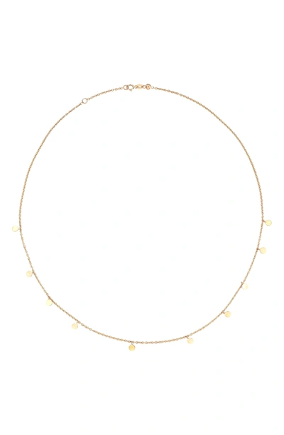 Shop Kismet By Milka Dangle Charm Necklace In Rose Gold