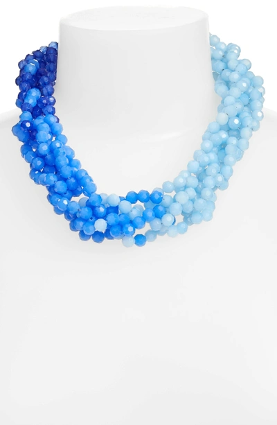 Shop Kate Spade The Bead Goes On Collar Necklace In Blue Multi