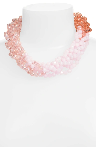 Shop Kate Spade The Bead Goes On Collar Necklace In Blush Multi