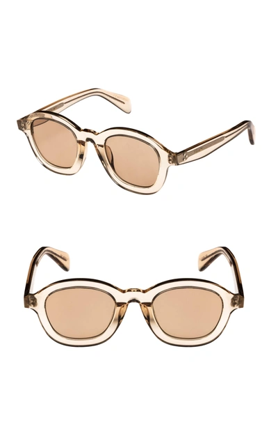 Shop Celine 47mm Round Sunglasses - Beige/ Light Brown