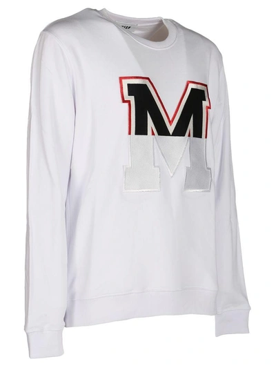 Shop Msgm Branded Sweatshirt In White