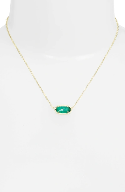 Shop Kendra Scott Elisa Birthstone Pendant Necklace In May/ Emerald Cats Eye
