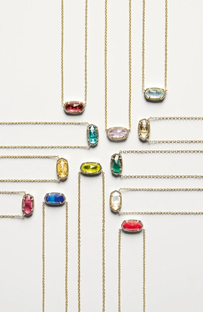 Shop Kendra Scott Elisa Birthstone Pendant Necklace In May/ Emerald Cats Eye