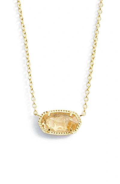 Kendra Scott Elisa Birthstone Crystal Necklace In November/orange Citrine |  ModeSens