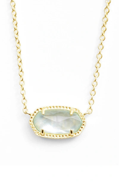 Shop Kendra Scott Elisa Birthstone Pendant Necklace In March/ Light Blue Illusion