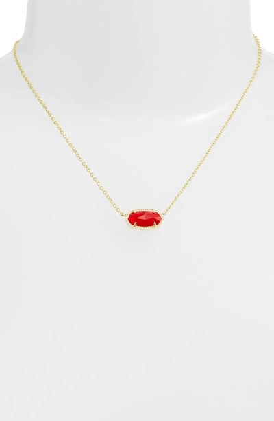 Shop Kendra Scott Elisa Birthstone Pendant Necklace In July/ Ruby Red