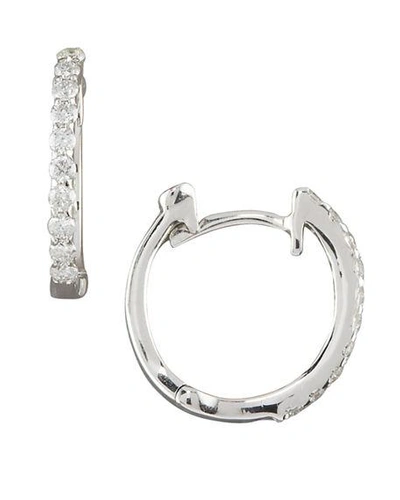 Shop Roberto Coin Pave Diamond Horseshoe Earrings In White Gold
