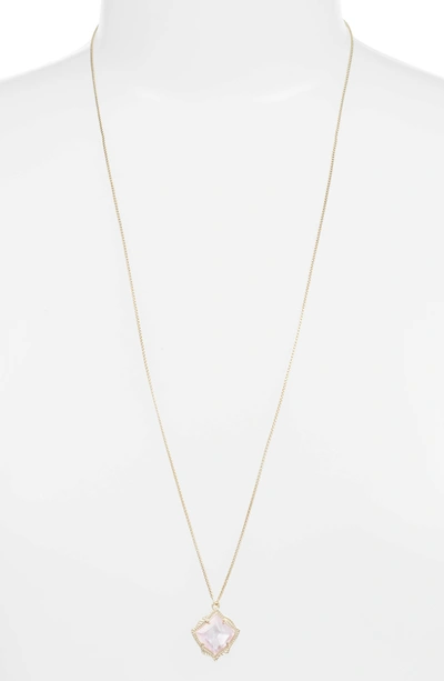 Shop Kendra Scott Kacey Pendant Necklace In Blush/ Gold