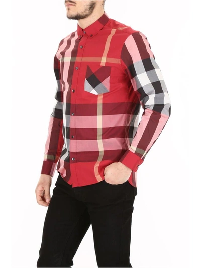 Shop Burberry Thornaby Shirt In Parade Redrosso