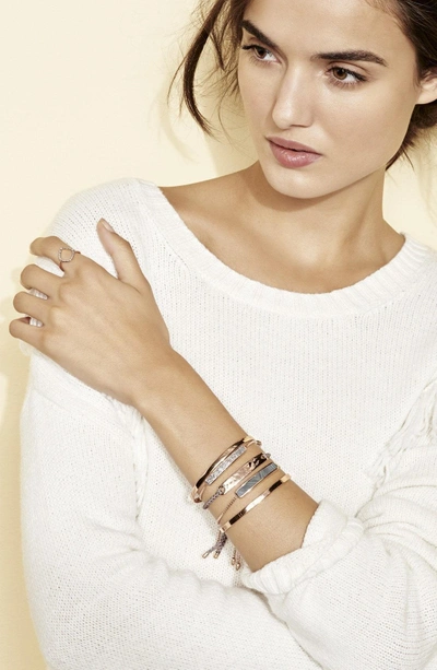 Shop Monica Vinader Baja Stone Bracelet In Rose Gold/ Diamond