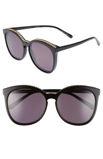 Shop Stella Mccartney 59mm Cat Eye Sunglasses In Black