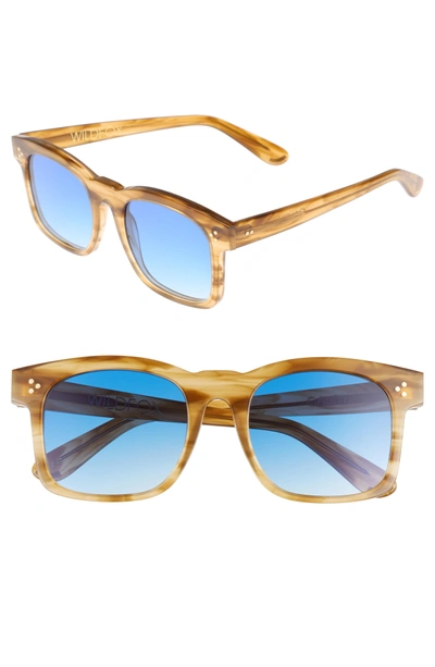 Shop Wildfox Gaudy Zero 51mm Flat Square Sunglasses - Sierra Tortoise