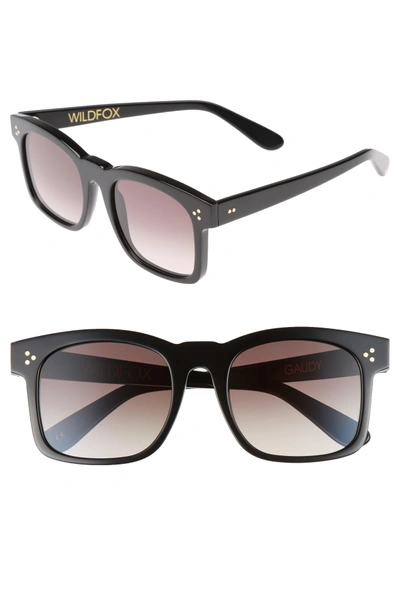 Shop Wildfox Gaudy Zero 51mm Flat Square Sunglasses - Black