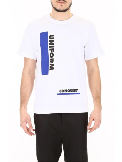 Shop Sacai Uniform T-shirt In White (white)