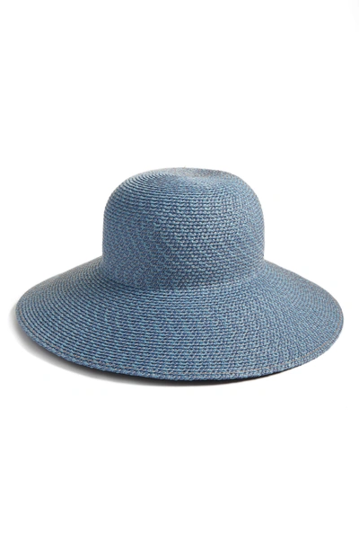 Shop Eric Javits 'hampton' Straw Sun Hat - Blue In Denim