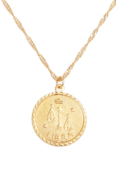 Shop Cam Ascending Zodiac Medallion Necklace In Libra