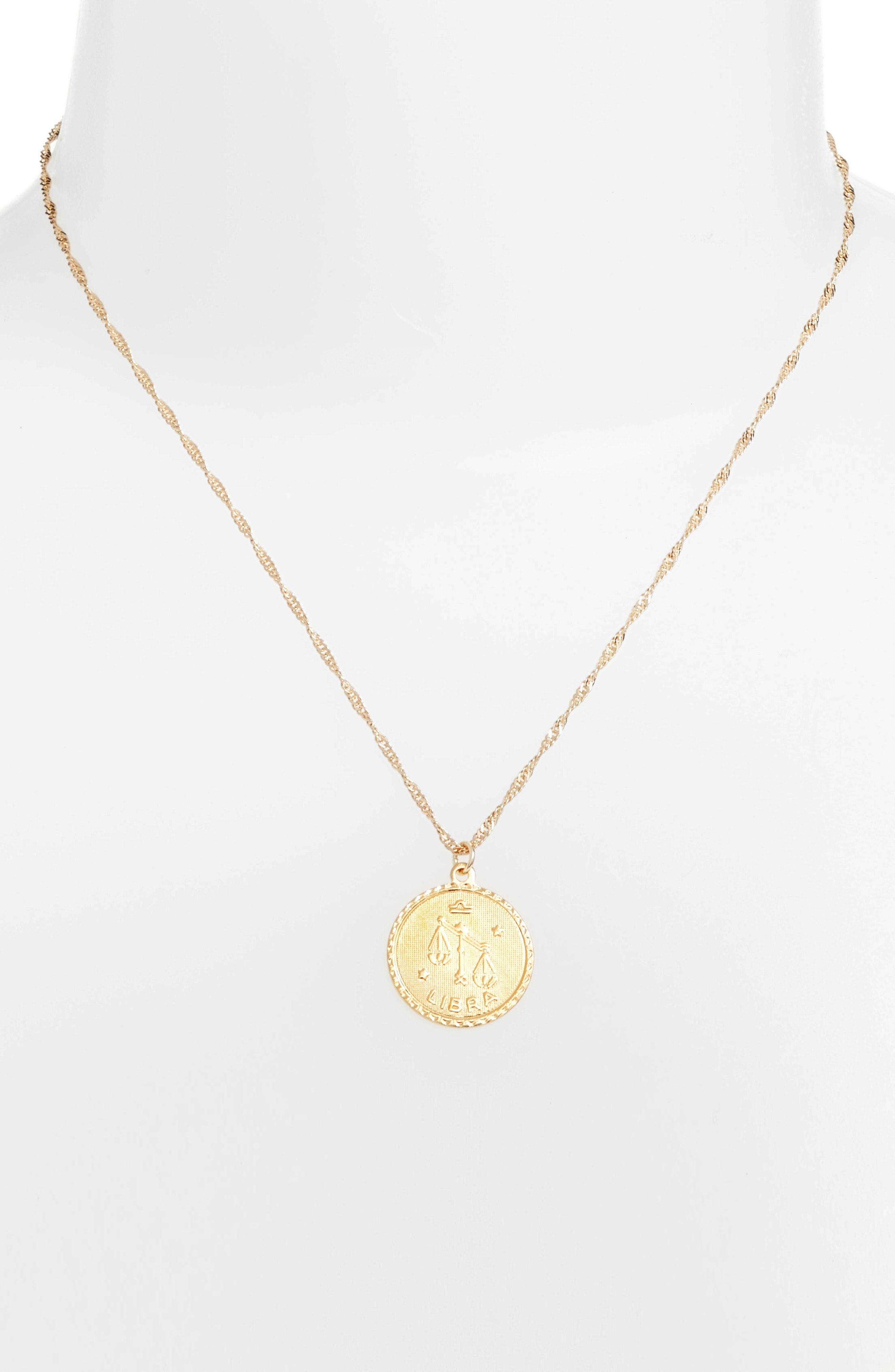 Cam Ascending Zodiac Medallion Necklace In Libra | ModeSens