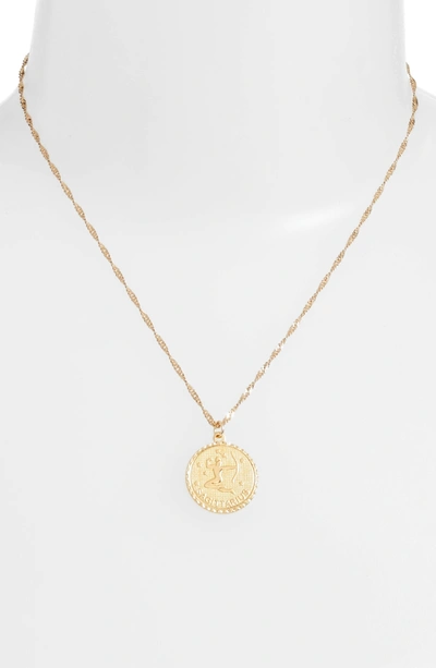 Shop Cam Ascending Zodiac Medallion Necklace In Saggitarius