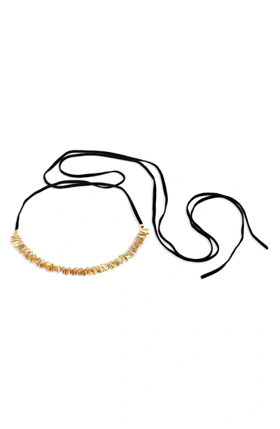Shop Danielle Nicole Bryony Choker Necklace In Black/ Gold