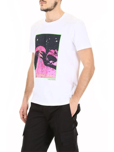 Shop Valentino Lunar Punk Jersey T-shirt In Bianco|bianco