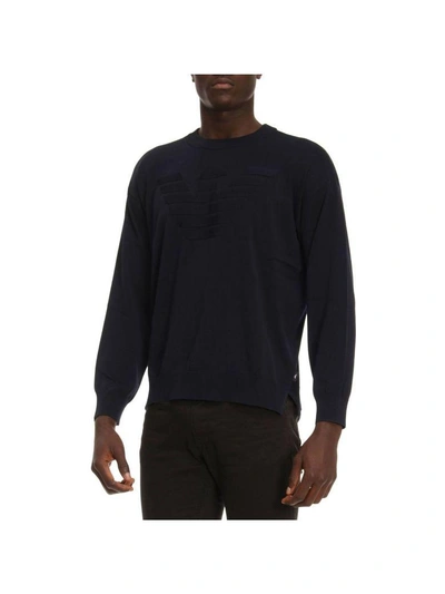 Shop Emporio Armani Sweater Sweater Men  In Blue