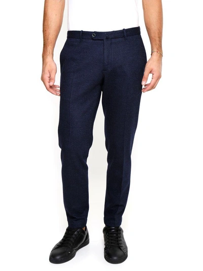 Shop Incotex Micro Pattern Trousers In Blublu