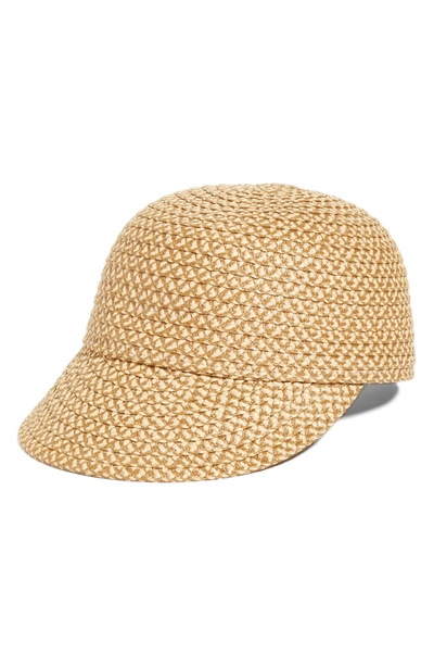 Shop Eric Javits Mondo Woven Cap In Peanut