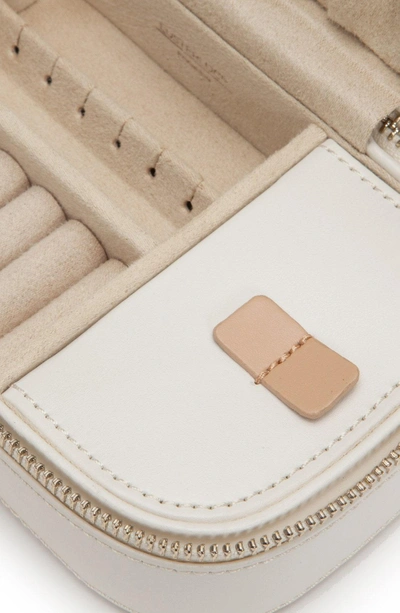 Shop Wolf 'chloe' Zip Jewelry Case - Ivory In Cream